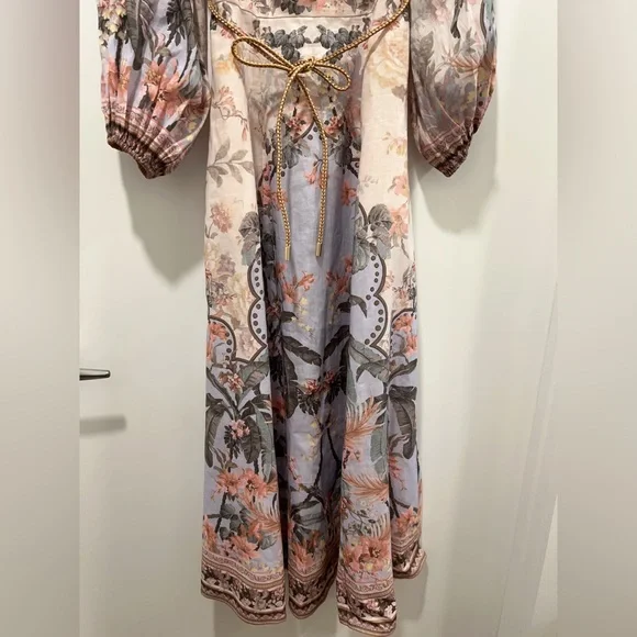 🔥NWT AU0 Zimmermann Wylie Off-The-Shoulder Midi-Dress - Picture 5 of 16